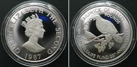 JERSEY 2 Pounds 1987 Mauritius-Taube WWF Silber PP