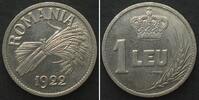 Rumänien  RUMÄNIEN - PROBE 1 Leu 1922, Nickel, v. Huguenin, RAR! unz