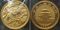 CHINA 5 Yuan 1992, 1/20 Unze Gold GOLDPANDA, OVP! stgl