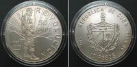 KUBA 10 Pesos 1989 FIDEL CASTRO Silber RAR! stgl