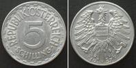 ÖSTERREICH 5 Schilling 1957 Alu RAR! vz+