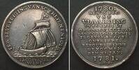 Niederlande - Medaillen  NIEDERLANDE. AR Medaille 1781 v. Baerll RETTUNG DER FISCHREIFLOTTE v. DOGGE