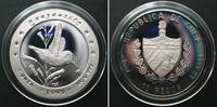 KUBA. 10 Pesos 1999, Kolibri, Zunzuncito, Silber 1 Unze RAR! PP