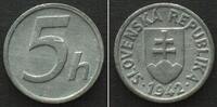 SLOWAKEI 5 Halierov 1942 Zink ERHALTUNG! vz+