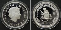 Australien AUSTRALIEN 50 Cents 2004 Lunar I, JAHR DES AFFEN Silber 1/2 Unze PP, RAR! -