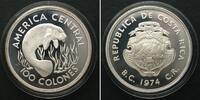 COSTA RICA 100 Colones 1974 Nagelmanati WWF Silber PP