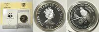 JERSEY 2 Pounds 1987 Mauritius-Taube WWF Silber PP