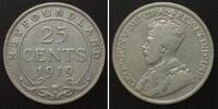 Neufundland NEUFUNDLAND 25 Cents 1919 C, GEORGE V. Silber -