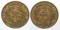 Tunesien TUNESIEN Franz. 2 Francs 1926 MUHAMMAD AL-HABIB BEY Ni-Bro SELTEN! # 73966