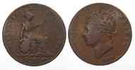 England GROSSBRITANNIEN 1/2 Penny 1827 GEORGE IV. Kupfer # 74746