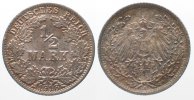 Deutschland - Kaiserreich Germany EMPIRE 1/2 Mark 1918 A silver UNC!!! # 74921 Picture