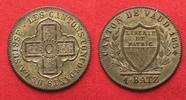 Schweiz - Waadt WAADT / VAUD 1 Batzen 1834 Billon SELTENES JAHR! ERHALTUNG!!! # 77482