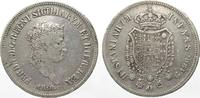 Italien - Sizilien DUE SICILIE Piastra da 120 Grana 1818 FERDINANDO I di BORBONE argento BB # 82530