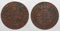 Angola PORTUGIESISCH ANGOLA 1/2 Macuta 1851 MARIA II. Kupfer # 82543