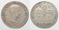 Italien - Toscana TOSCANA Fiorino 1826 LEOPOLDO II di LORENA argento BB-SPL! # 82569