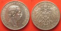 Sachsen SAXONY 5 Mark 1914 E FRIEDRICH AUGUST silver aUNC!!! # 82764 Picture