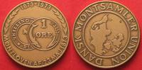 Dänemark DANSK MONTSAMLER UNION 100 JAHRE KRONE WÄHRUNG Medaille Bronze 38mm # 87557