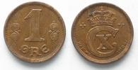 Dänemark DÄNEMARK 1 Ore 1920 CHRISTIAN X. Bronze SEHR SELTEN! # 87713