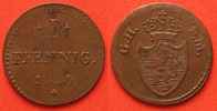 Hessen-Darmstadt HESSEN-DARMSTADT 1 Pfennig 1819 LUDWIG I. Kupfer SELTEN! # 88118