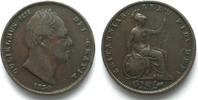 England GROSSBRITANNIEN 1/2 Penny 1834 WILLIAM IV Kupfer # 88211