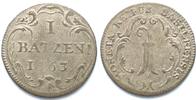 Schweiz - Basel BASEL Stadt 1 Batzen 1763 Silber ERHALTUNG! # 88218