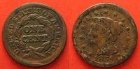 Vereinigte Staaten von Amerika US 1851 Braided Hair Large Cent VF - MINT ERROR!!! # 88838