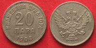 Montenegro MONTENEGRO Fürstentum 20 Para 1908 NIKOLA I. Nickel # 89290