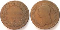 Frankreich DIRECTOIRE Un Decime An 9 (1800-1801) G GENEVE bronze RARE # 89377