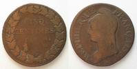 Frankreich DIRECTOIRE Cinq Centimes An 8 (1799-1800) G GENEVE bronze RARE # 89390