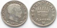 Italien KINGDOM of NAPOLEON 5 Soldi 1811 M MILAN silver VF # 89828 Foto