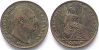 England GROSSBRITANNIEN Farthing 1834 WILLIAM IV Kupfer # 90250
