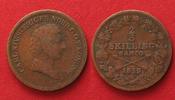 Schweden SCHWEDEN 2/3 Skilling Banco 1839 CARL XIV JOHAN (Bernadotte) Kupfer # 90337