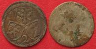 Schweiz - Graubünden CHUR Bistum 2 Pfennig o.J. (1728-1754) JOSEPH BENEDIKT v. ROST Billon # 90521