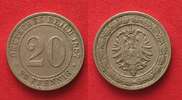 Deutschland - Kaiserreich Germany EMPIRE 20 Pfennig 1887 D Cu-Ni VF-XF! # 90848 Picture