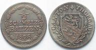 Schweiz - Thurgau THURGAU Halbbatzen 1808 Billon # 90982
