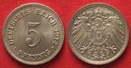 Deutschland - Kaiserreich Germany EMPIRE 5 Pfennig 1914 E Cu-Ni UNC!!! # 91033 Picture