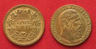 Nürnberger Rechenpfennige Spielmarke v. LAUER ca.1890 FRIEDRICH III. Messing 18mm # 91143