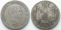 Italien KINGDOM of NAPOLEON 5 Lire 1811 M MILAN incuse edge silver VF # 91201 Foto