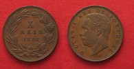 Portugal PORTUGAL 10 Reis 1884 LUIS I. Bronze ERHALTUNG! # 91346