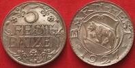 Schweiz - Bern BÄRN-FEST 5 FEST-BATZEN 1927 Silber 7g # 91383