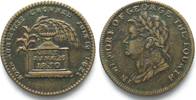 England GROSSBRITANNIEN Auf den TOD v. GEORGE IV. Messing Jeton 1830 25mm # 91587