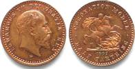 England GREAT BRITAIN 1902 JUBILEE MODEL HALF FARTHING EDWARD VII bronze UNC RARE# 91875 写真