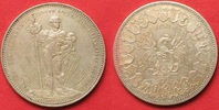 Schweiz - Schützentaler BASEL 5 Franken 1879 SCHÜTZENTALER Silber ERHALTUNG! # 91969