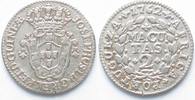 Angola PORTUGIESISCH ANGOLA 2 Macutas 1762 JOSEPH I. Silber SELTENES JAHR! # 92111