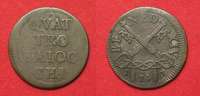 Vatikan PAPAL STATE 4 Baiocchi 1747 BENEDICT XIV billon aVF/VF # 92139 Foto