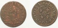 Frankreich - Nevers & Rethel NEVERS & RETHEL Double Tournois 1611 CHARLES de GONZAGA Kupfer RAR! # 92210