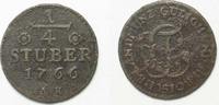 Jülich-Berg JÜLICH-BERG 1/4 Stüber 1766 KARL THEODOR Kupfer # 92232
