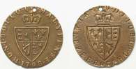 British Tokens UNIFACE 1798 SPADE GUINEA BRASS TOKEN 24mm RARE!!! VF-XF # 92245