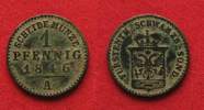 Schwarzburg-Sondershausen SCHWARZBURG-SONDERSHAUSEN Pfennig 1846 GÜNTHER FRIEDRICH KARL II. Kupfer # 92411