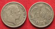 Dänemark DÄNEMARK 10 Ore 1891 CHRISTIAN IX. Silber SELTEN! # 92528